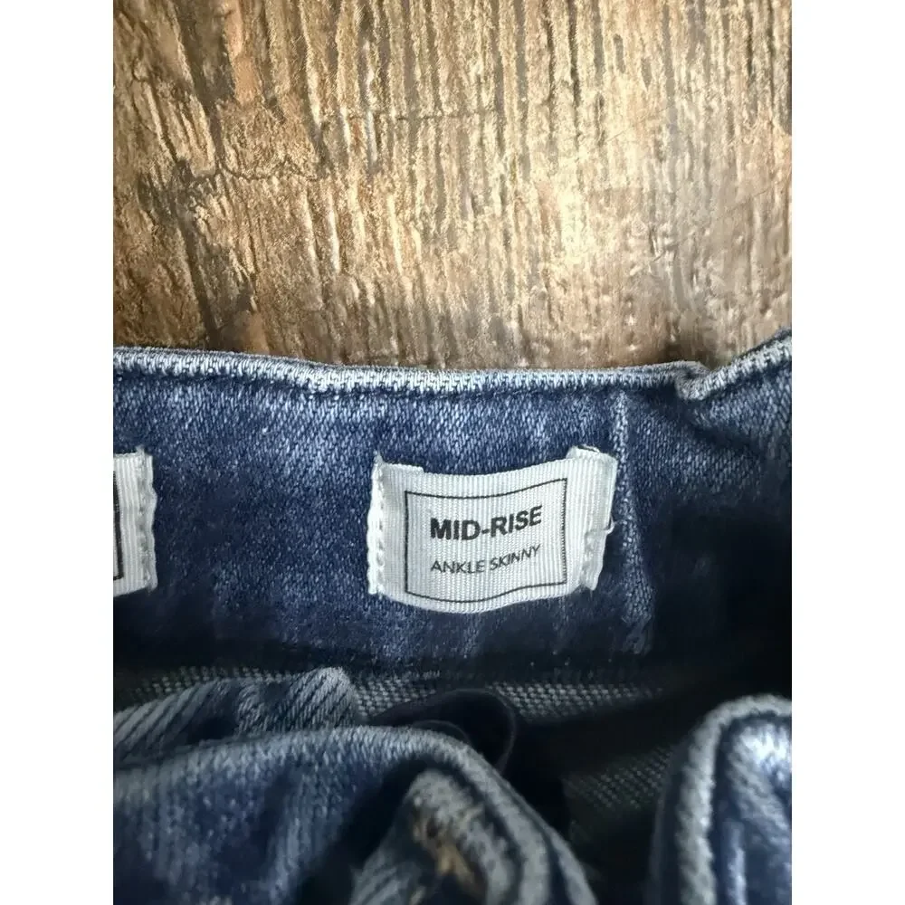 KANCAN YOUTH Girls Size 12 JEANS Skinny Mid Rise Distressed Denim